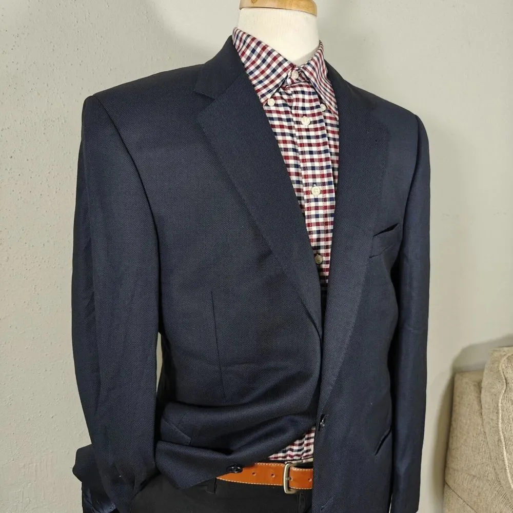 JOS A BANK Gordon Signature Gold Men's Sport Coat Blazer Two Button Navy‎ 44L
